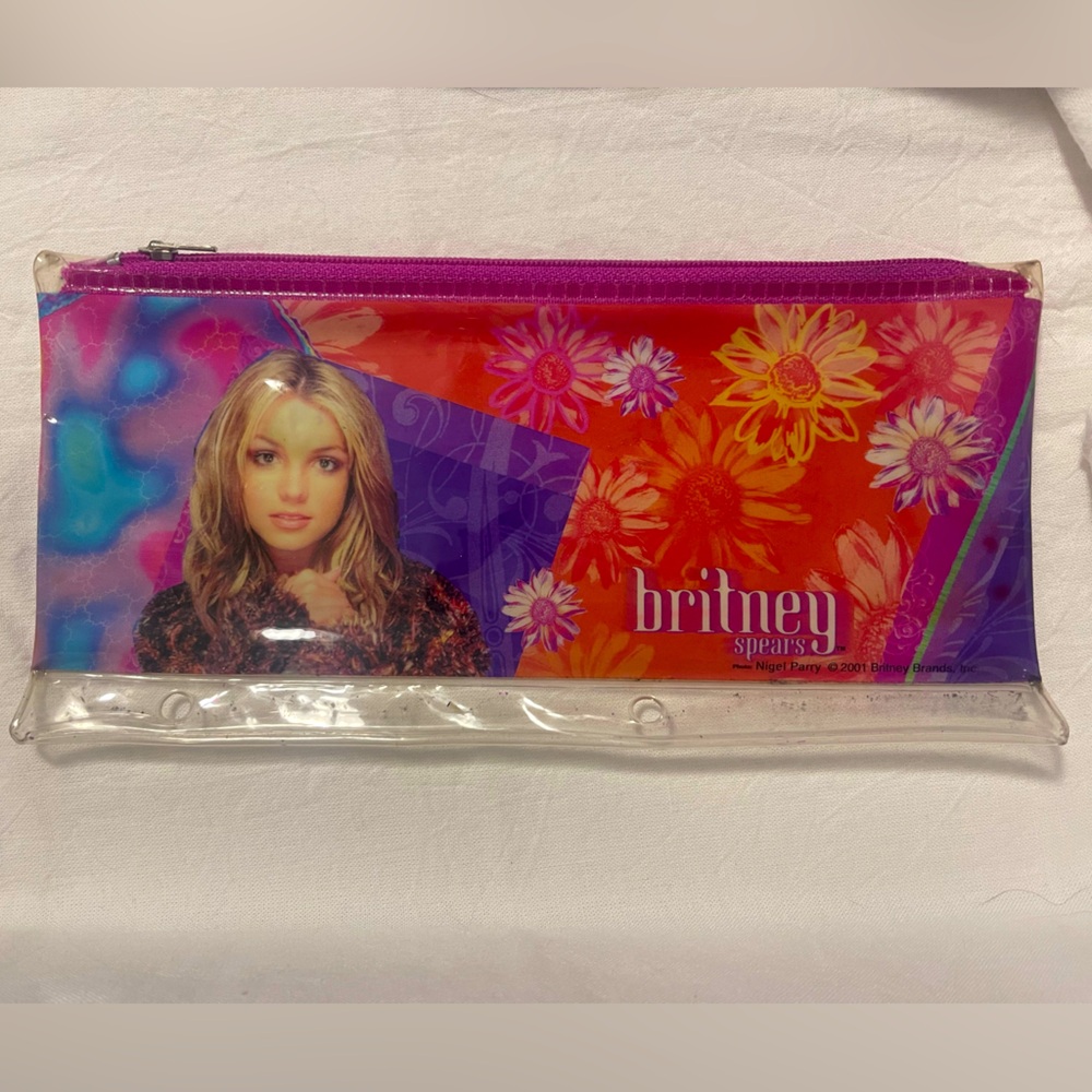 Britney Spears 2001 Pencil Case Pouch – Vintage Collectible 🎤✨